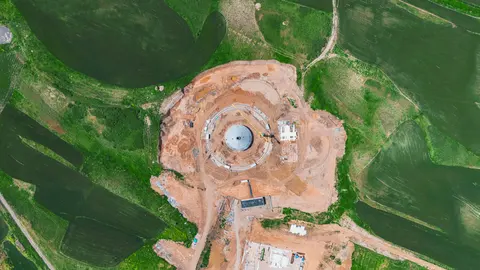 圆形建筑工地