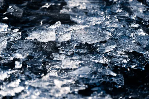 冰雪纹理特写
