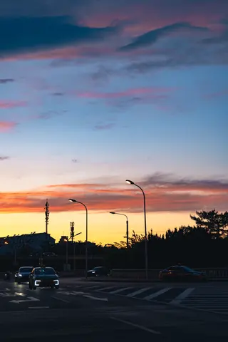 日落时分的天空